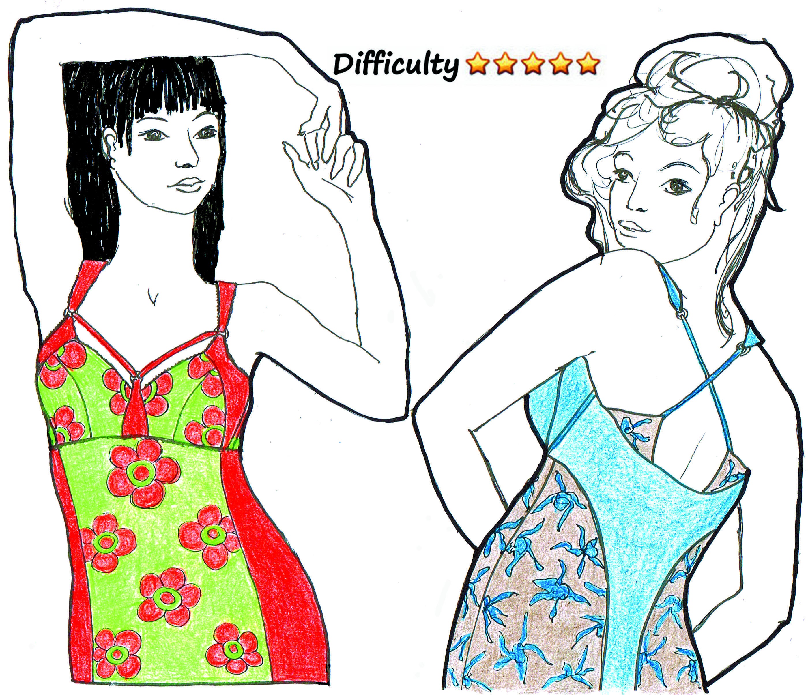 E-booklet Sewing Pattern TANKINI by Merckwaerdigh 