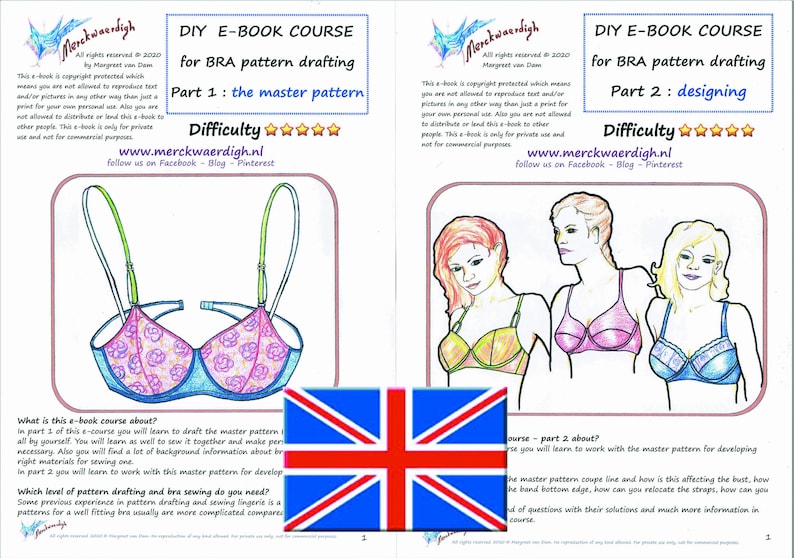 ENGLISH Ebook FULLCOURSE for Bra Pattern Drafting by Etsy