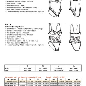 LINGERIE pattern B1 for Bodysuit or Swimsuit FREE Shipping by Merckwaerdigh image 3