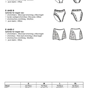 PANTY Pattern SH20 for Brief & Lace Boxer FREE Shipping by Merckwaerdigh image 3