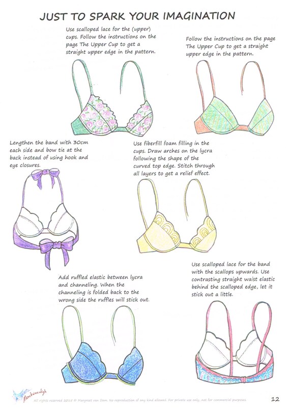 Bra E Booklet Pattern Pushup Extra Volume Bra By Merckwaerdigh Etsy