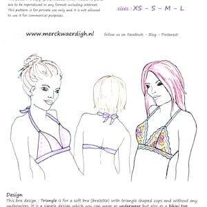 BRALETTE E-booklet Pattern TRIANGLE Bikini by Merckwaerdigh image 3