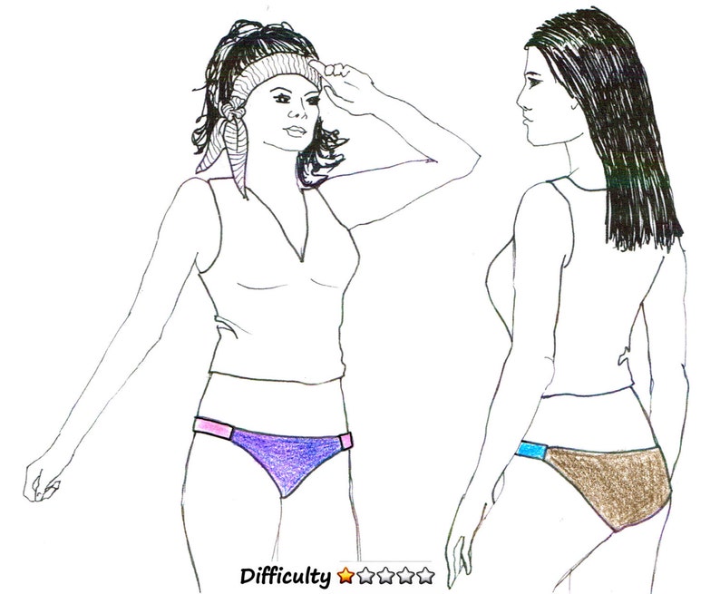 PANTY E-booklet Pattern LOW RIDER Bikini by Merckwaerdigh image 1