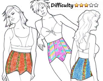 STRICKHOSE E-Booklet Schnittmuster RETRO KONTROLL-Unterhose von Merckwaerdigh