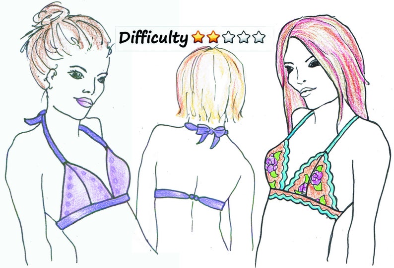BRALETTE DOWNLOAD Pattern TRIANGLE Bikini by Merckwaerdigh image 0