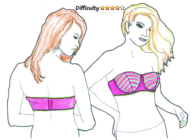 E-booklet BRA Pattern BRETELLES Soutien-Gorge Rembourré à Armatures par Merckwaerdigh image 1