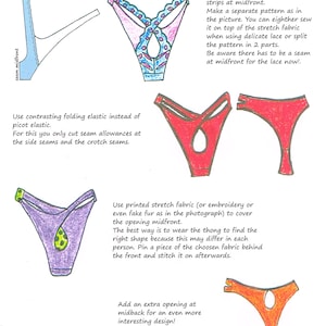 THONG E-booklet Pattern CROSSOVER Panty by Merckwaerdigh image 7