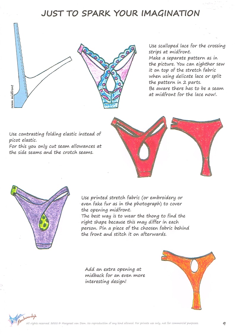 THONG E-booklet Pattern CROSSOVER Panty by Merckwaerdigh image 7