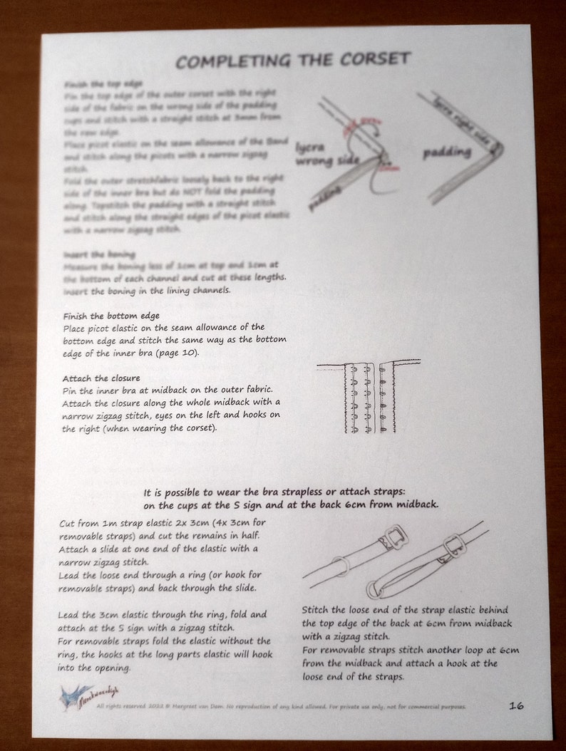 Strapless Corset E-booklet Pattern NO-STRAP Underwired Corset by Merckwaerdigh image 7