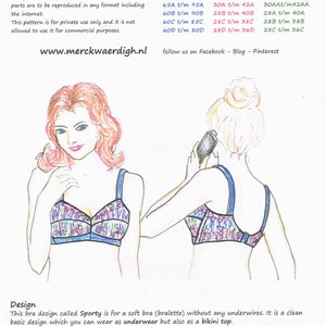 BRALETTE E-booklet Pattern SPORTY by Merckwaerdigh image 3