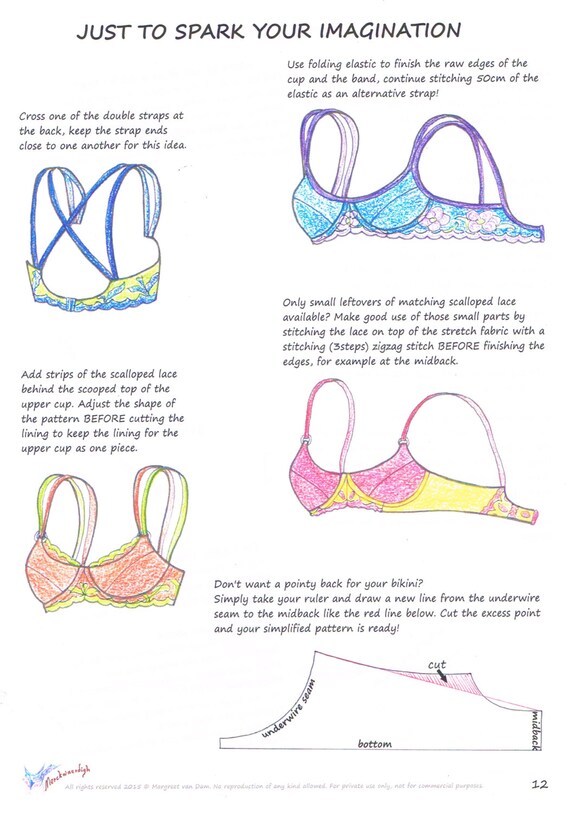 Bra E Booklet Pattern Scoop Underwired Bra By Merckwaerdigh Etsy