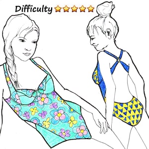 E-booklet Pattern LAPEL Underwired Swimsuit by Merckwaerdigh