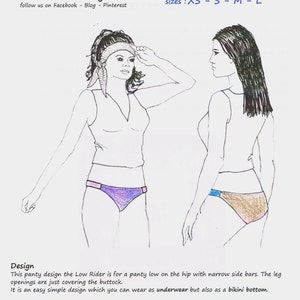 PANTY E-booklet Pattern LOW RIDER Bikini by Merckwaerdigh image 3