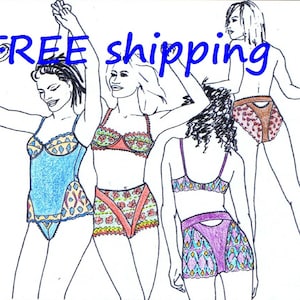 LINGERIE Pattern MIX4 for Bra Brief Bra-shirt FREE Shipping by Merckwaerdigh