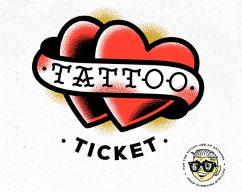 Biglietto per tatuaggio - Permesso di utilizzare la mia opera d'arte per il tuo tatuaggio personale