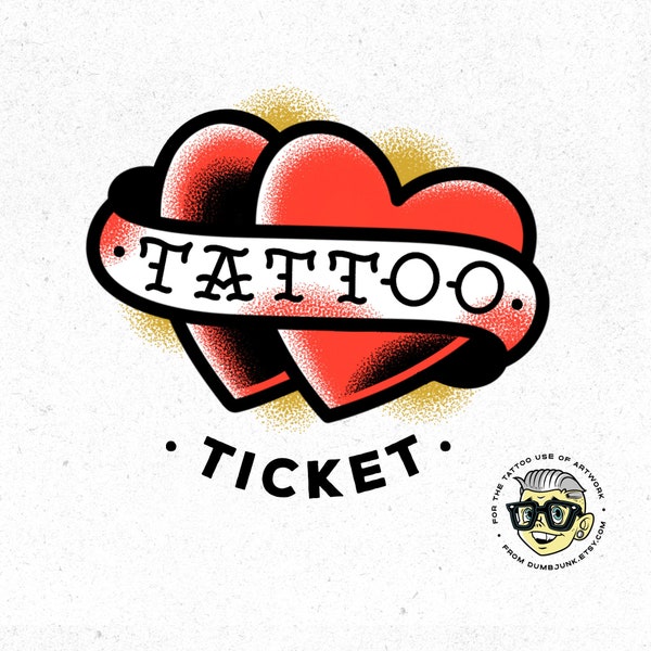Tattoo Ticket - Permission Pass To Use My Artwork For Your Personal Tattoo Design