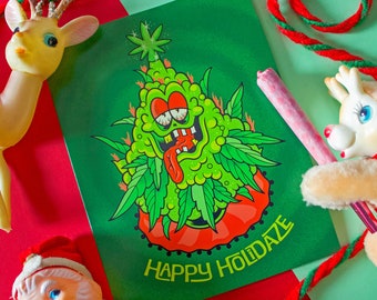 Happy Holidaze Christmas "Tree" Greeting Card