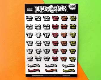 Adesivi per planner F*cking (4x6") / Adesivi per calendario espressivi / Articoli per ufficio in linguaggio per adulti / Foglio di adesivi sarcastici / Regalo per colleghi
