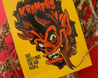 THE KRAMPUS (Cramps Inspired) Christmas Greeting Card