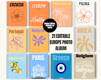 21 Editable PhotoBook Template| Europe edition