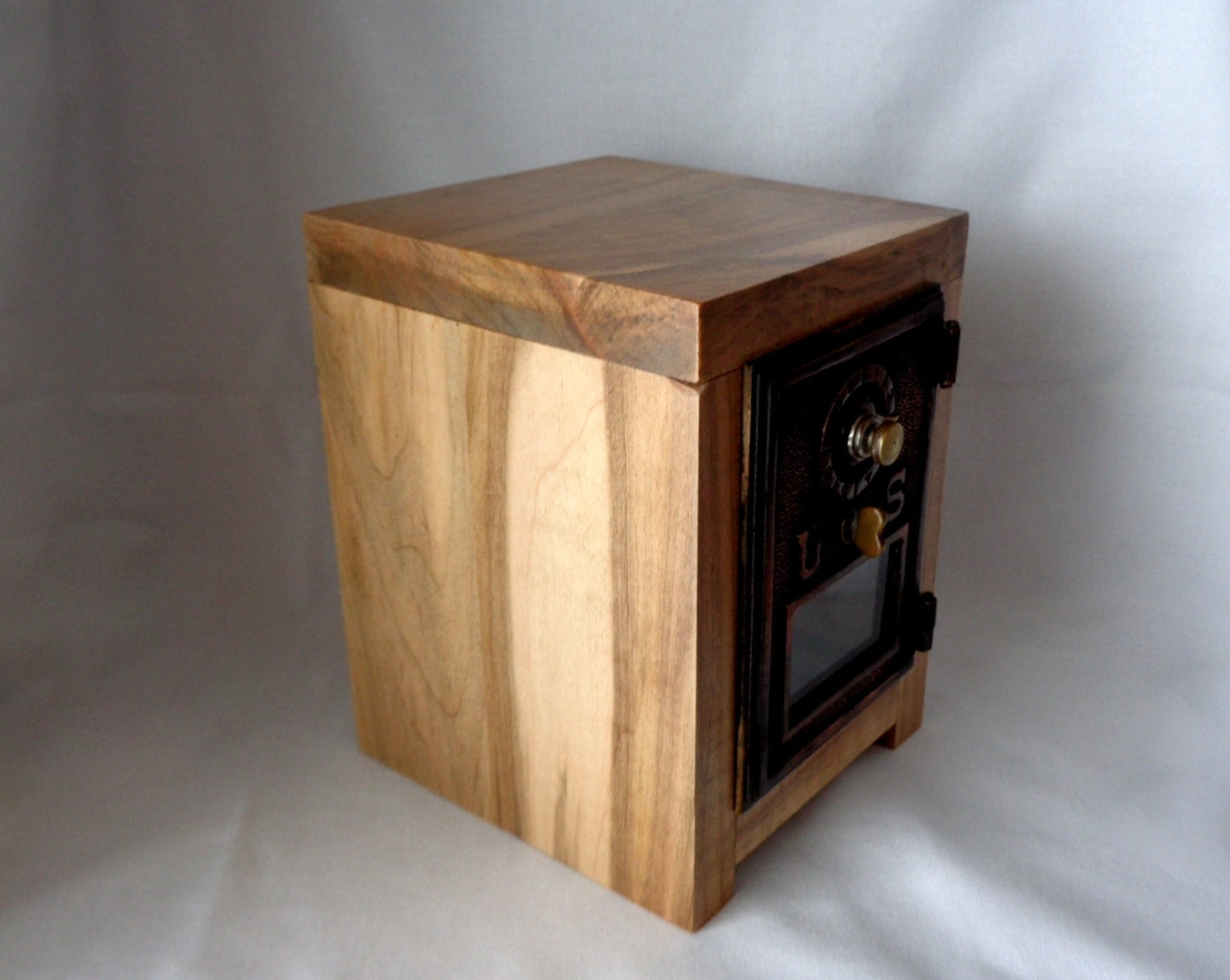 Wooden Vault With Black Lacquer Copper Safe US Brass Bronze Etsy Canada