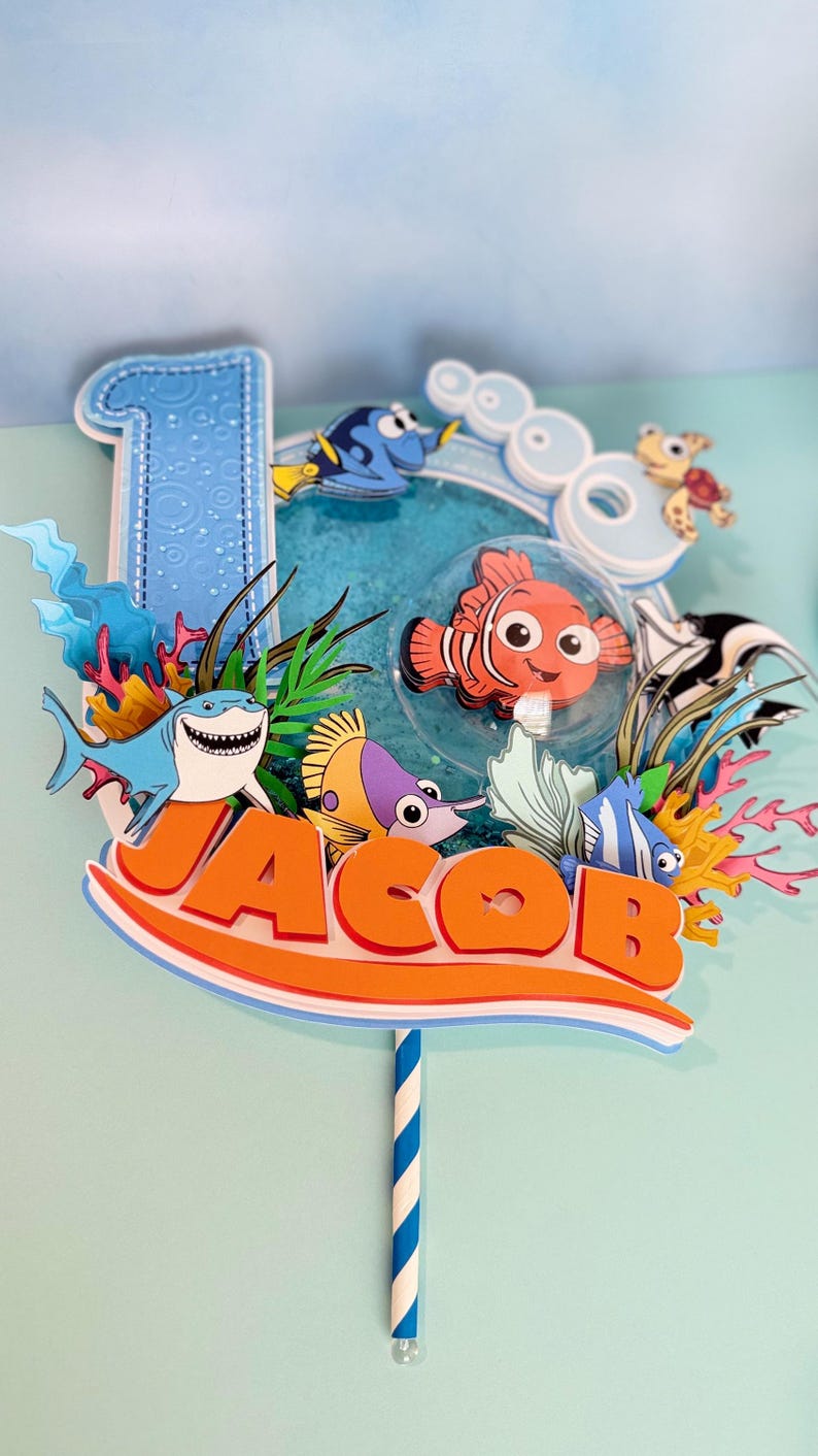 Finding Nemo Cake Topper: 3D Personalized Birthday Party Decor - Etsy