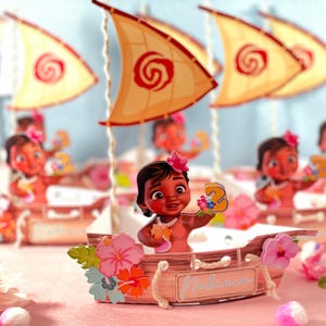 Personalized Moana Favor Box: Birthday Party Theme
