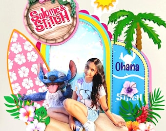 Adorno para tarta de Lilo y Stitch/Decoración personalizada para fiesta de cumpleaños/Stitch