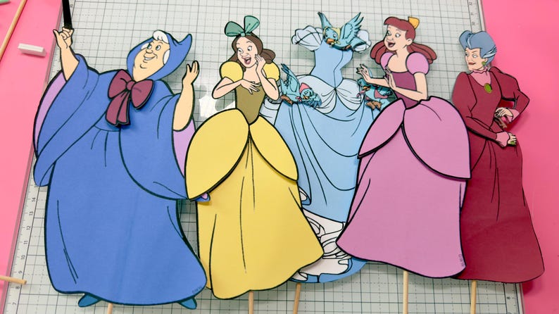 Cinderella Mice Suzy, Mary, Jaz, Gus, Cutout, Bibbidi Bobbidi Boo image 3