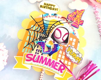 Adorno para tarta de cumpleaños de Spidey y sus increíbles amigos