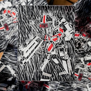 Pegatina de espejo grande RAIN de Star Wars Bad Batch Tech