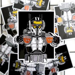 Pegatina holográfica GRANDE de Star Wars Bad Batch TECH (DOS tazas de té)
