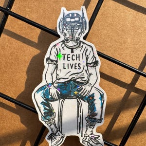 Pegatina brillante de Star Wars: Bad Batch TECH LIVES