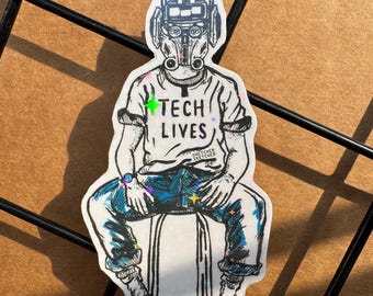Star Wars Bad Batch TECH LIVES sparkle sticker