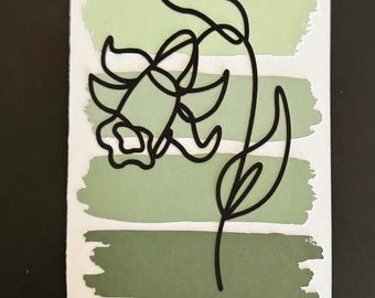 Alles Gute zum Geburtstag Karte Blumen niedlich blanko