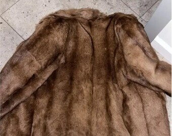 Mink Coat Woman's Fur Coat Red Fur Mink Womans Mink Fur coat Size 38 FR Brown Colour Mink Fur Coat New Natural Fur Coat, Warm woman coat