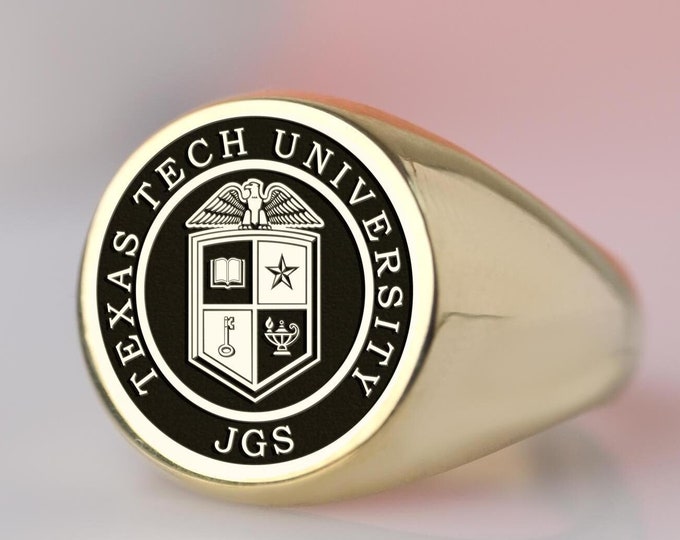 Custom 14K Gold Class Ring: Personalized Graduation Signet