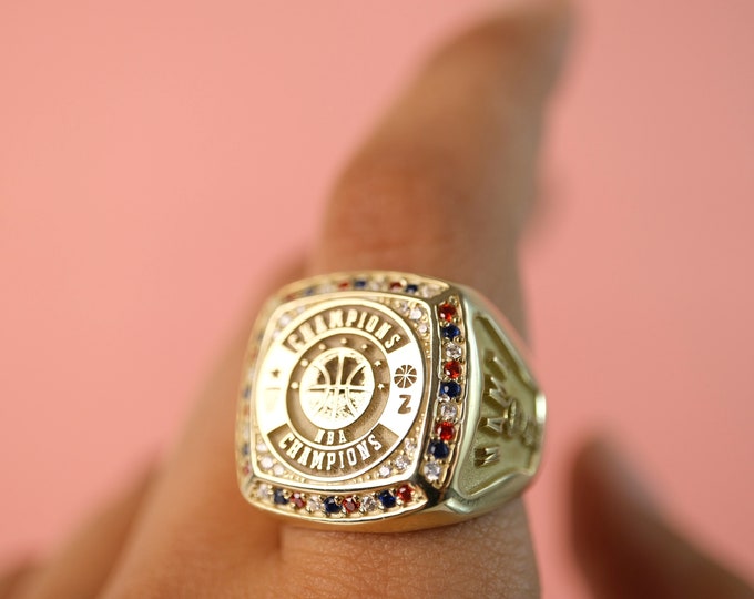 Sport Champions Ring - Customizable Basketball Championship Ring - Gold