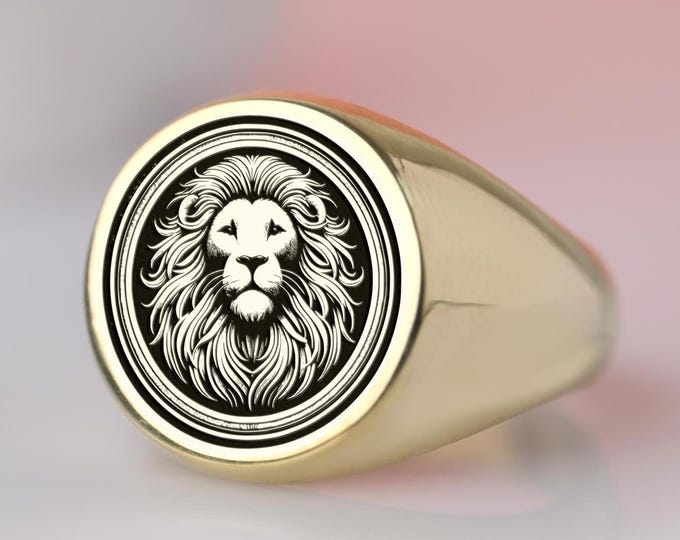 Leo Zodiac Signet Ring: Sterling Silver Astrological Jewelry