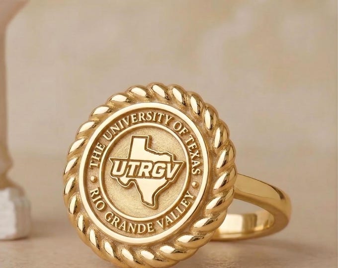Custom Graduation Signet Ring, University Graduation Jewelry