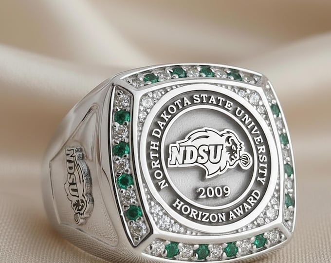 Custom Stone Graduation Signet Ring: Personalized Sterling Silver Class Ring