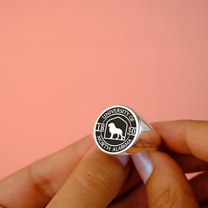 Personalized Graduation Ring – Custom Class Year Ring, Sterling Silver or Gold Plated