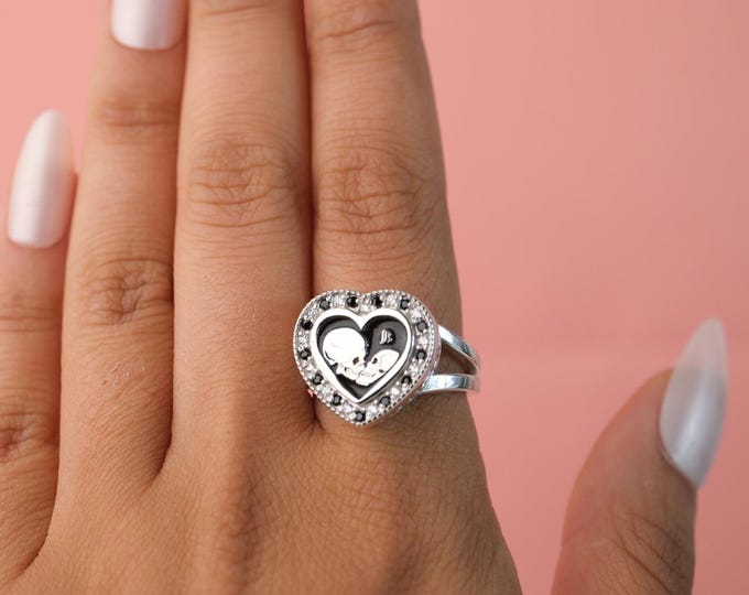 Amor Fati Sterling Silver Signet Ring: Memento Mori Inspired