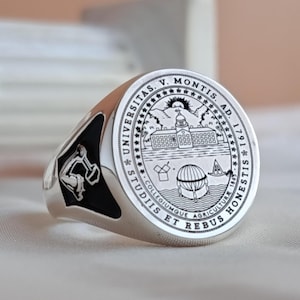 Personalized Graduation Ring – Custom Solid Gold or Sterling Silver Class Ring