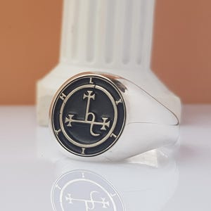 Sterling Silver Lilith Sigil Ring: Occult Witchcraft Jewelry