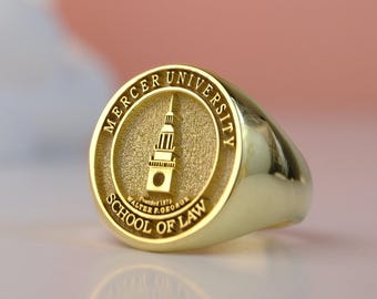 Antique Victorian 1924 Gold Class Ring, Signet Graduation