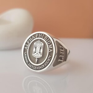 Large Custom Class Ring – Oversized Personalized Signet Ring in Silver or Gold