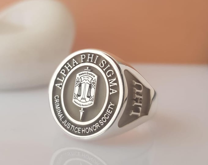 Large Custom Class Ring – Oversized Personalized Signet Ring in Silver or Gold