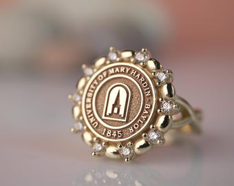 Vintage Jostens 10k Gold and Silver Class Ring 1935, Size Vintage Jostens 10k Gold and Silver Class Ring 1935, Size