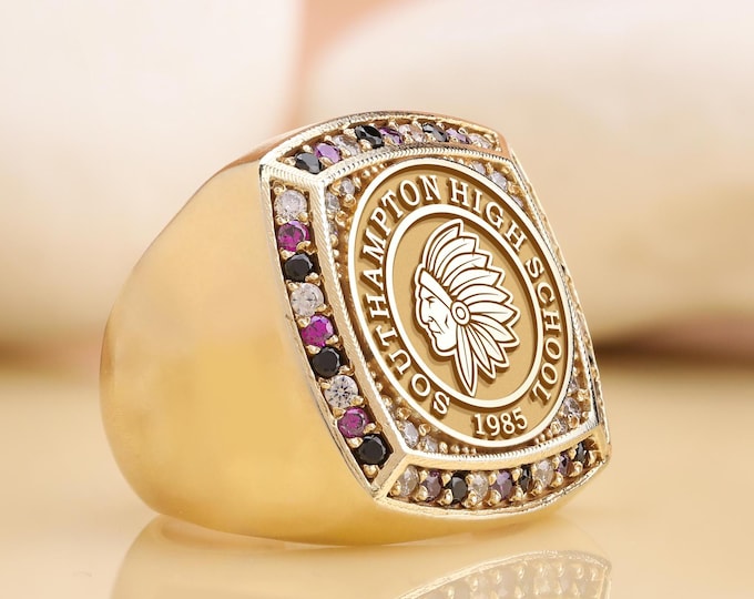 Personalized Graduation Ring: Custom Stone, Sterling Silver or Gold